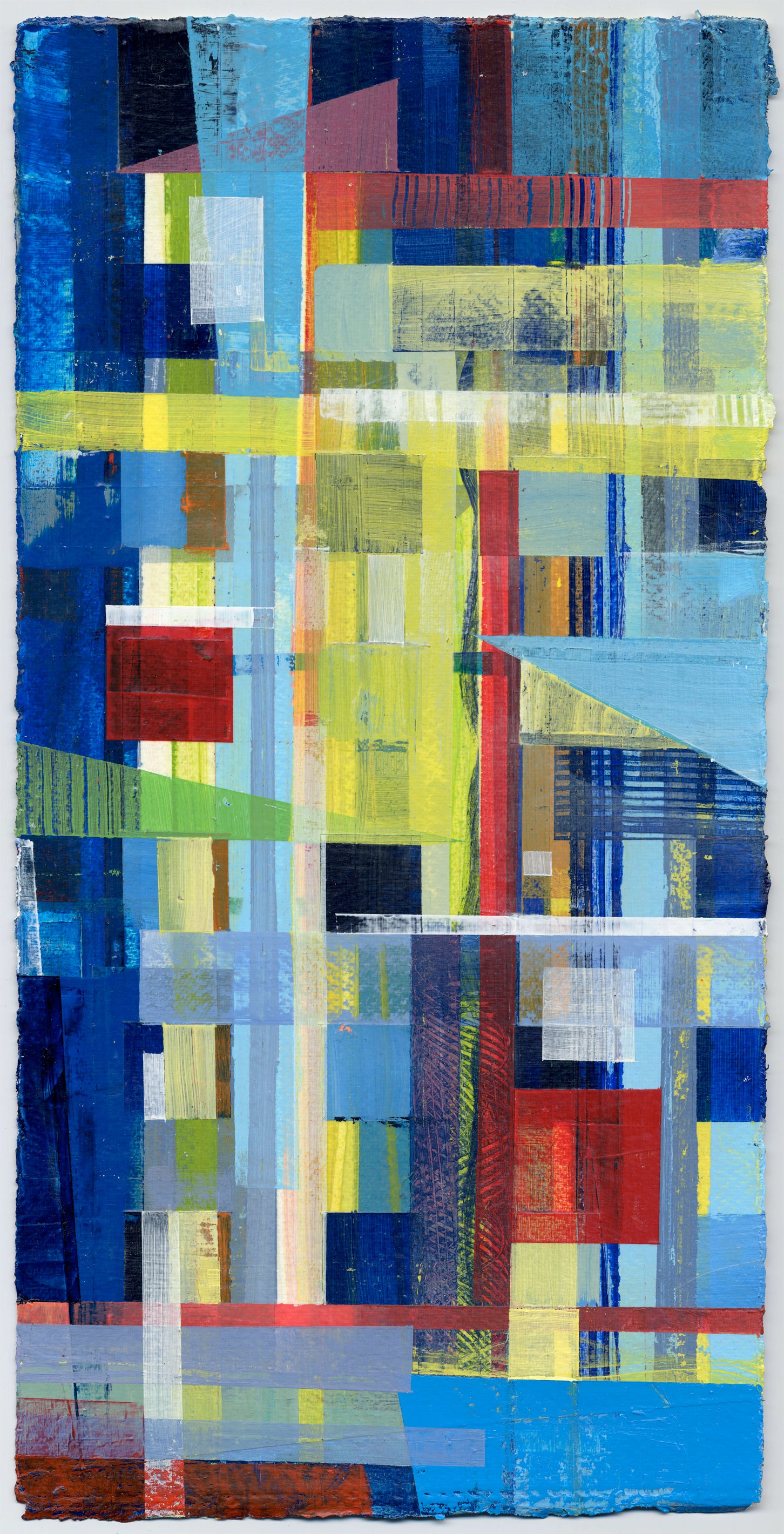 Abstract beach village on the sea with deckled edge